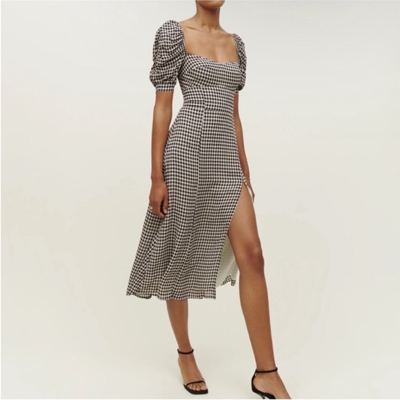 Reformation checker midi dress NWT - Picture 1 of 8